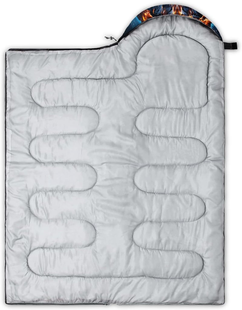 HOSIMA Dear Hunting Pattern Cold Weather Sleeping Bags for Kids Adults,Black Light Weight Waterproof Sleeping Bags for Outdoors Hiking. - Image 2